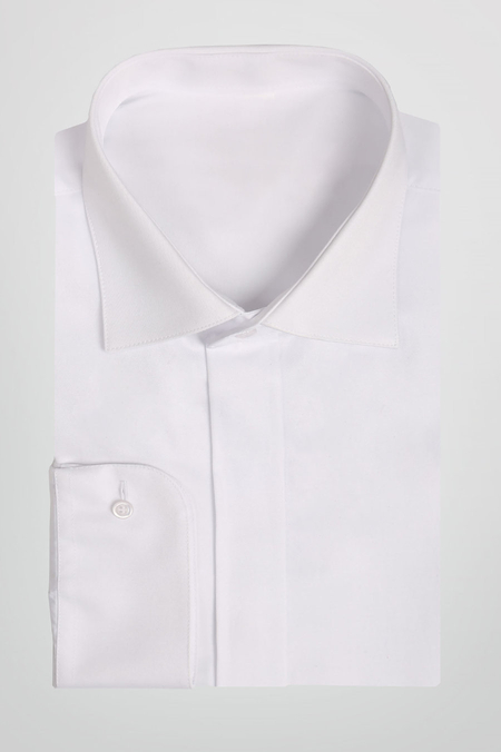 Koszula Biała Włoski Kołnierzyk