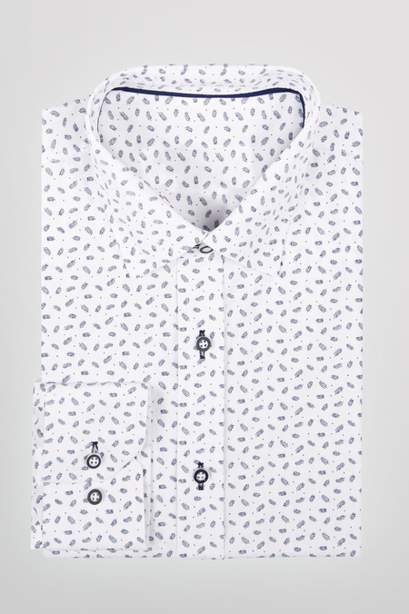 Koszula Biała we Wzór