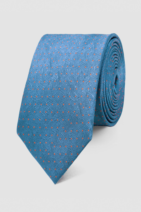 Krawat Niebieski w Żółte Kropki