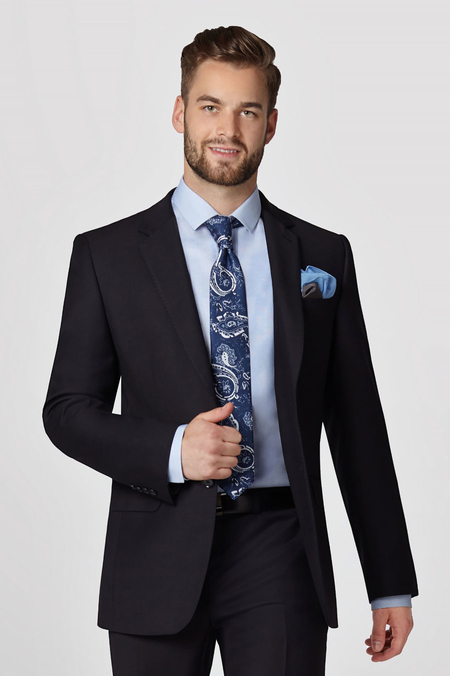 Marynarka Czarna Gładka