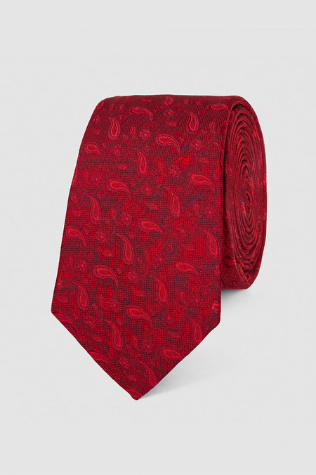 Krawat Czerwony w Łezki