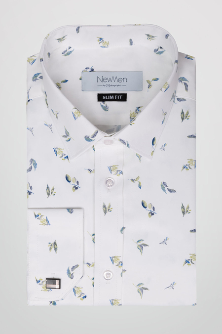 Koszula Biała we Wzór