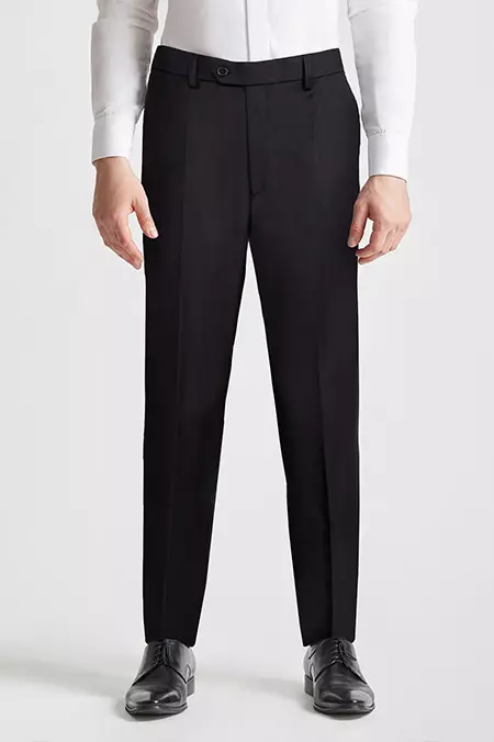 Spodnie Czarne Gładkie Zwężane