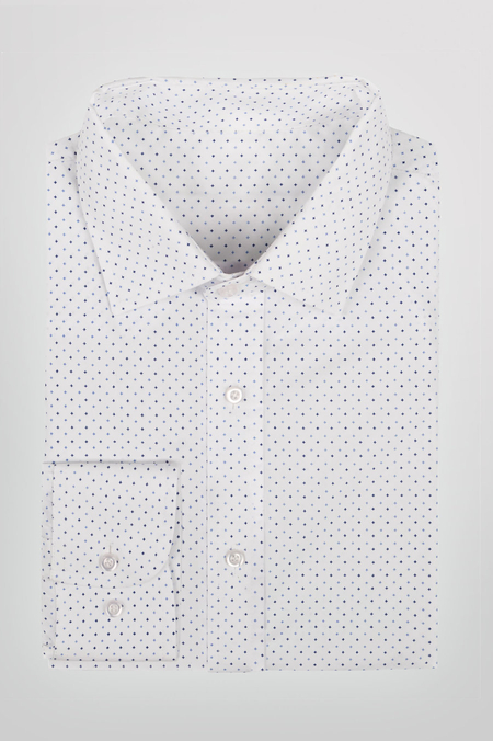 Biała Koszula w  Kropki