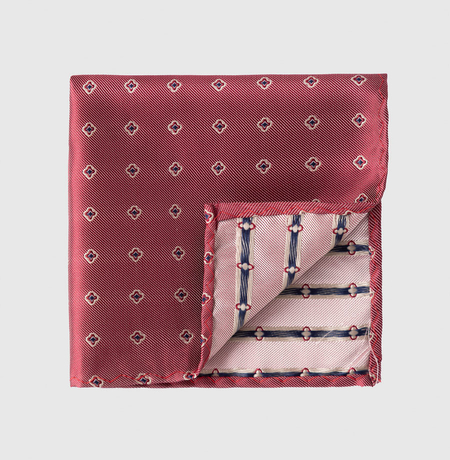 Poszetka Bordowa w Wzór