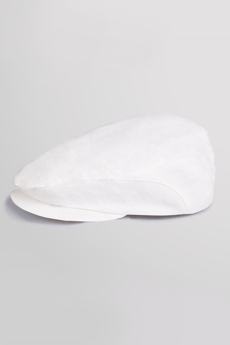 Kaszkiet Lniany Biały