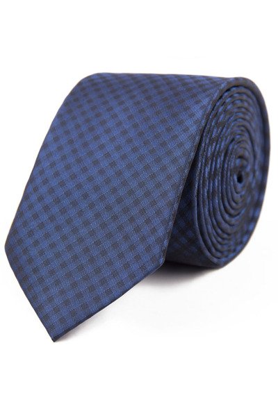 Krawat Granatowy w Kratę