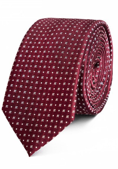 Krawat Bordowy we Wzór