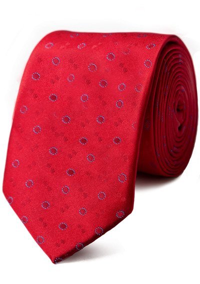 Krawat Czerwony we Wzór