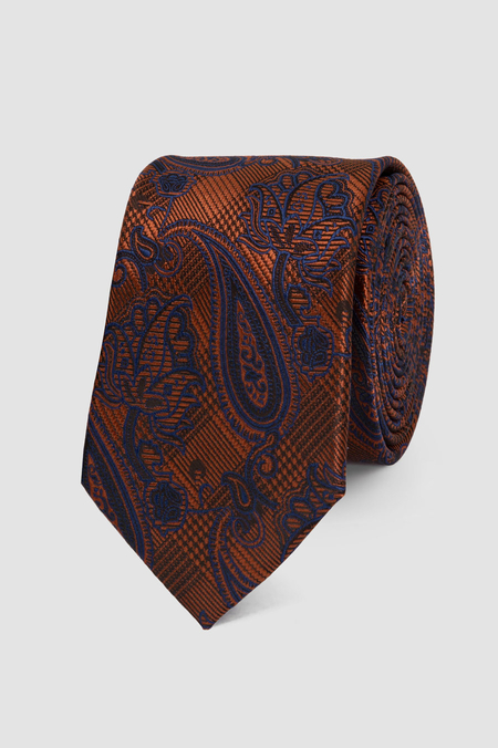 Krawat Rudy We Wzór
