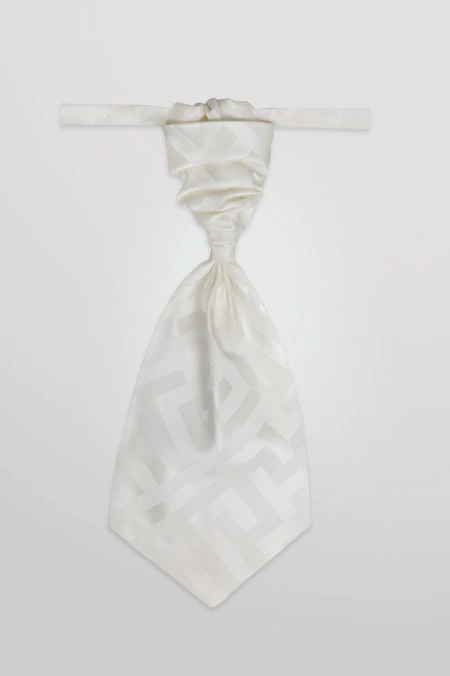 Męski Fular Écru we Wzór