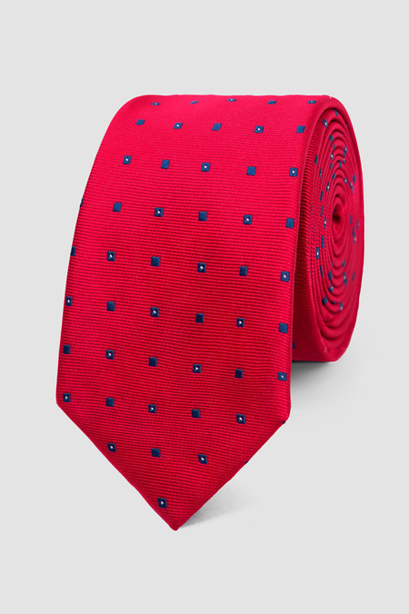 Krawat Czerwony we Wzór