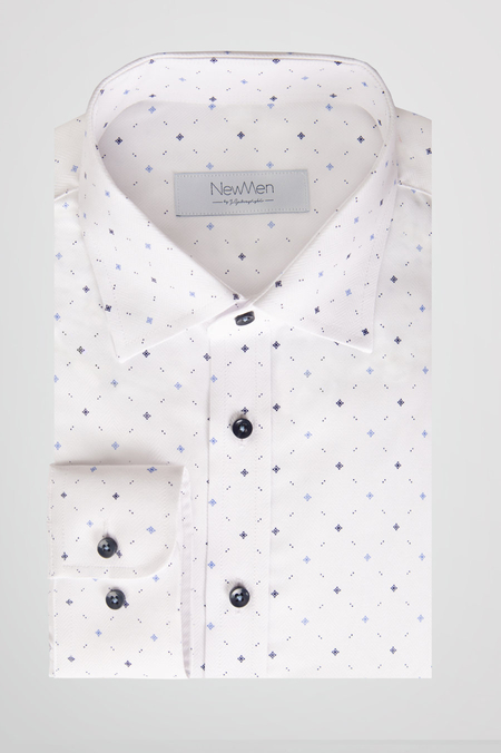 Koszula Biała we Wzór