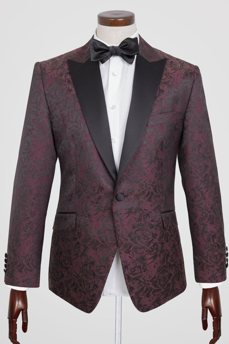 Marynarka Ślubna Bordowa