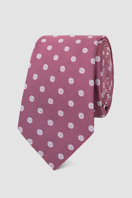 Krawat Różowy we Wzór