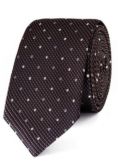 Krawat w Srebrne Kropki