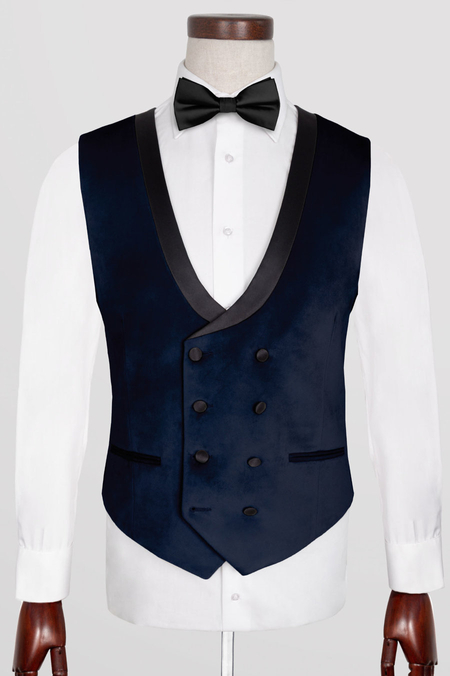 Kamizelka z Granatowego Aksamitu