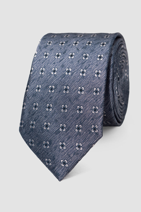 Krawat Szary we Wzór