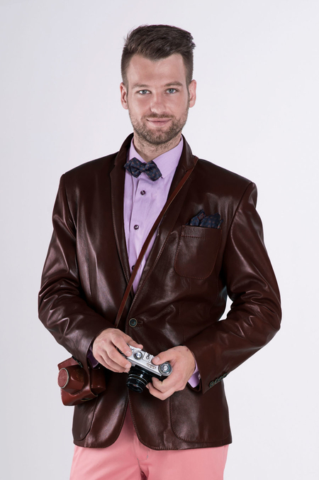 Marynarka Skórzana Brązowa