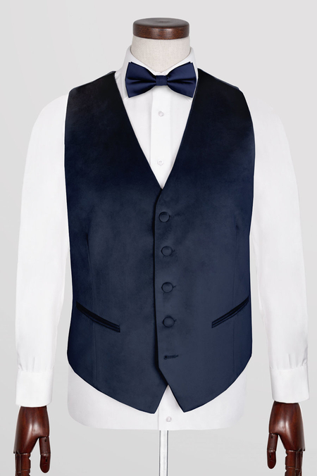 Kamizelka z Granatowego Aksamitu