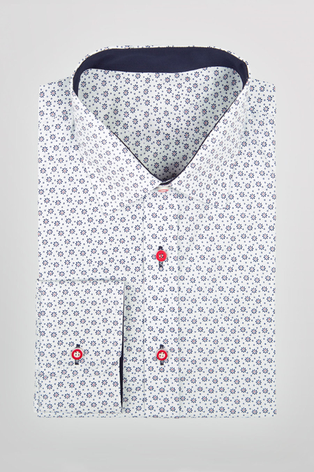 Biała Koszula w Kwiaty