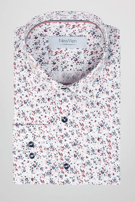 Koszula Biała we Wzór