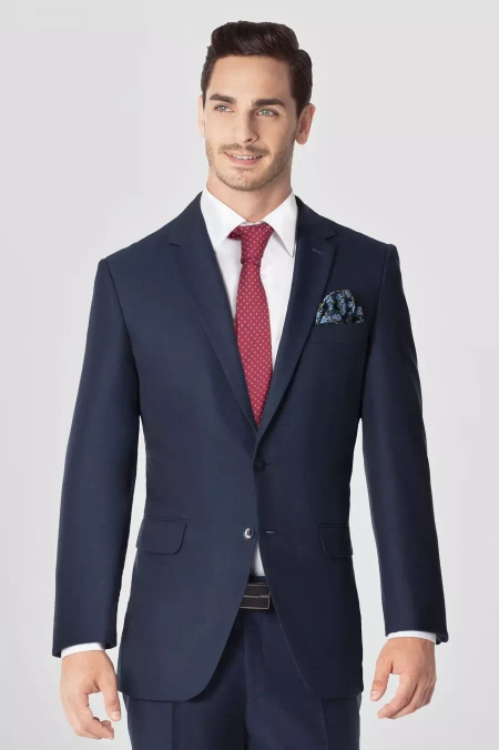 Garnitur Granatowy Gładki