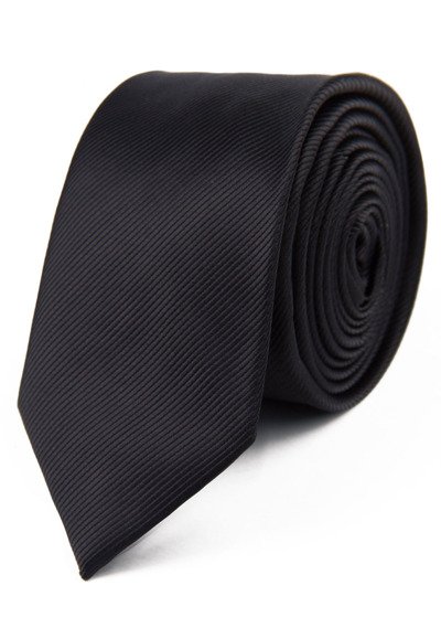 Męski Czarny Krawat Slim