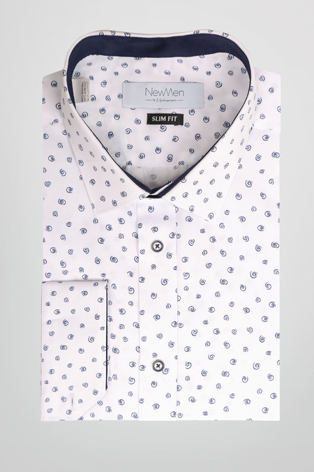 Koszula Biała we Wzór