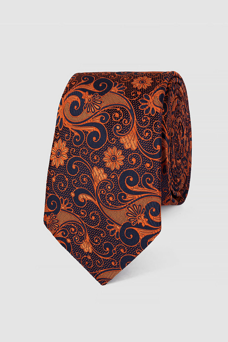 Krawat Granatowy w Wzór