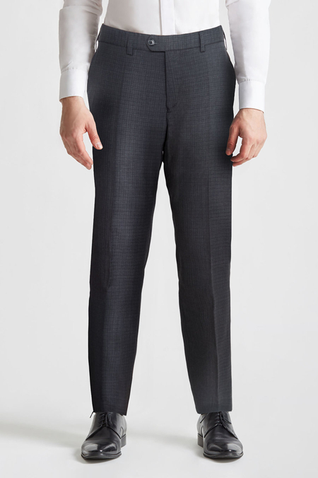 Spodnie Ciemnoszare w Kratę