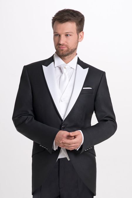 Czarny Garnitur Ślubny Ludwik 6