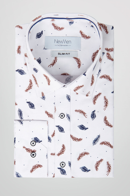 Koszula Biała we Wzór