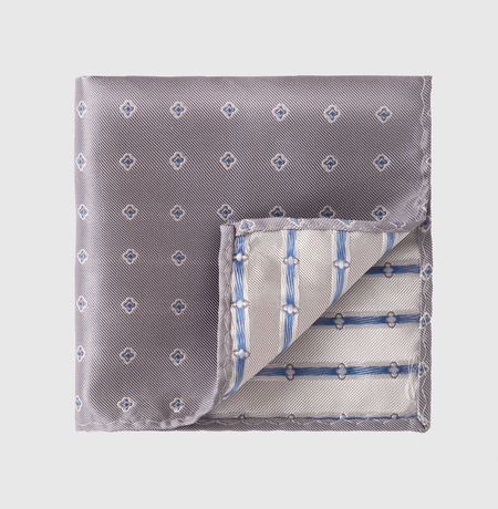 Poszetka Szara w Wzór