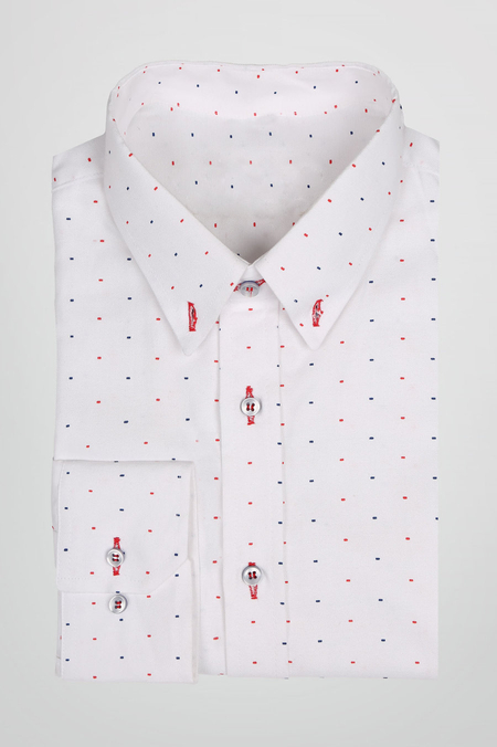 Koszula Biała we Wzór