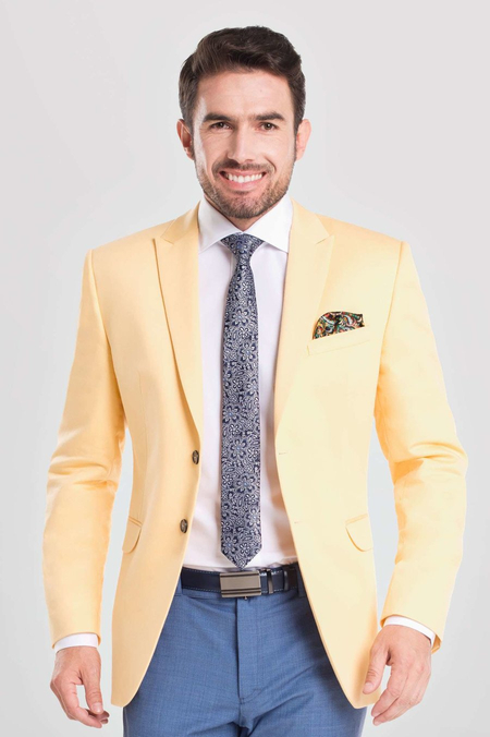 Marynarka Bawełniana Żółta