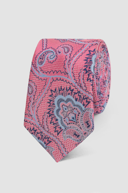 Krawat Różowy We Wzór