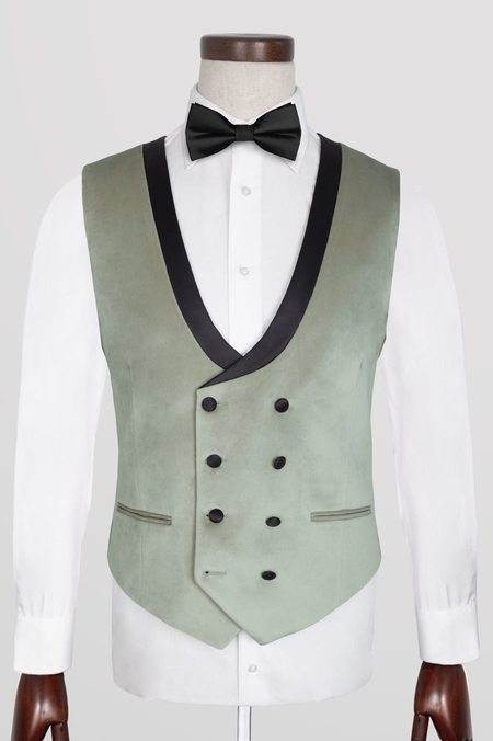 Kamizelka z Miętowego Aksamitu