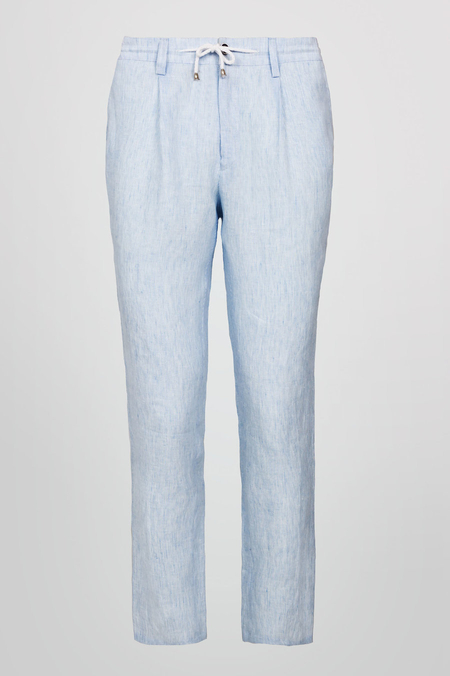 Spodnie Jogger Lniane Jasnoniebieskie