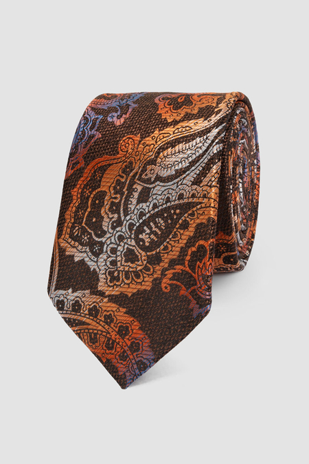 Krawat Brązowy We Wzór