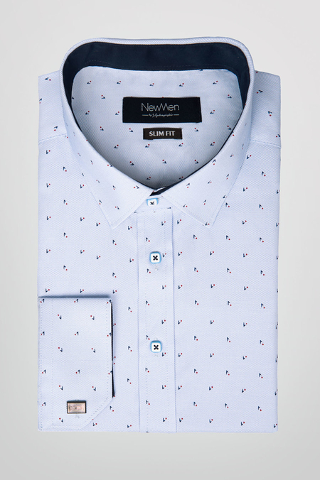 Koszula Niebieska we Wzór