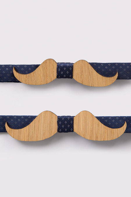 Mucha Drewniana 3D Tata i Syn Wąs