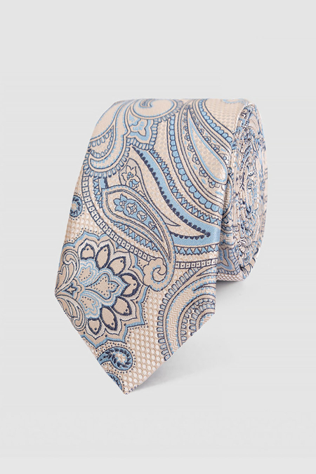 Krawat Beżowy w Wzór