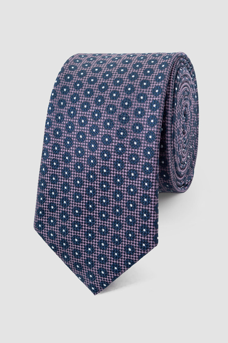 Krawat Fioletowy we Wzór