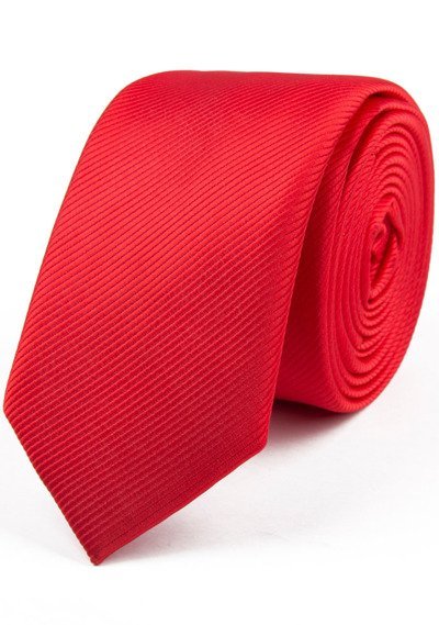 Krawat Czerwony w Prążek