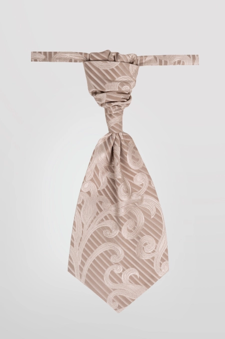 Męski Fular Beżowy we Wzór