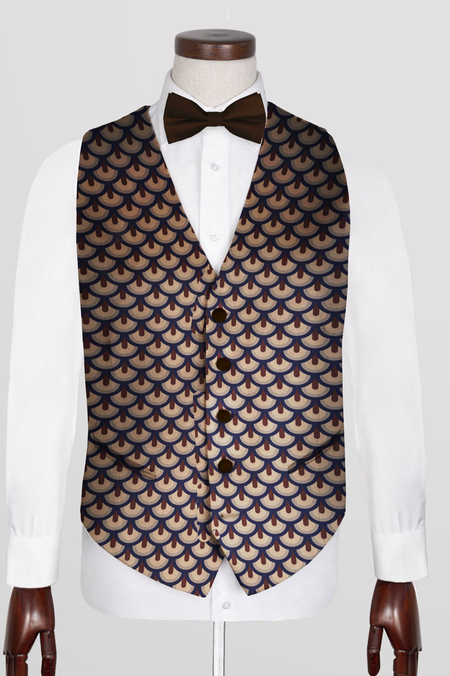 Kamizelka We Wzór Pawich Oczek