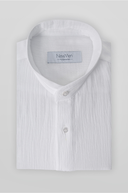 Biała Koszula Bawełniana Męska