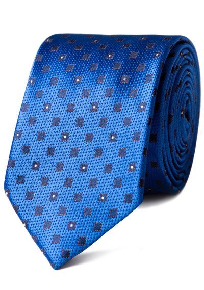 Krawat Niebieski we Wzór