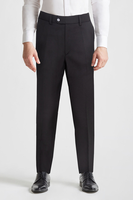 Czarne Spodnie Gładkie